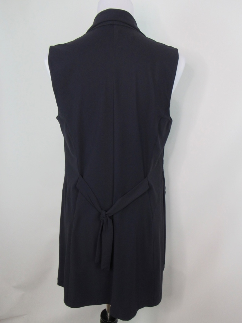 PORTO San Francisco Long Vest Sleeveless Jacket Italian Fabric Stretch 2 - Picture 4 of 12